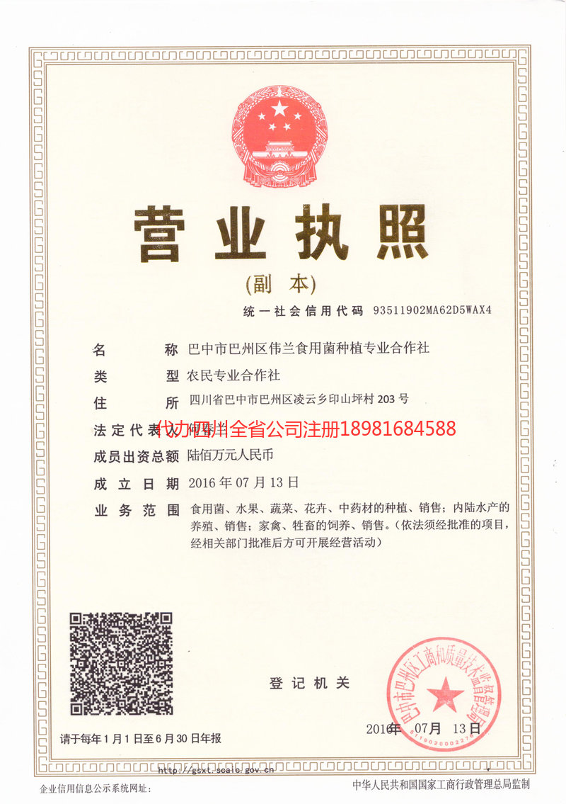 株洲株洲伟兰食用菌种植专业合作社